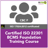 Certified ISO 22301 BCMS Foundation Training Course